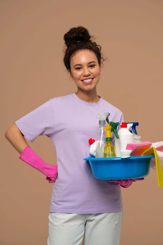 Crystal Services team cleaning a home