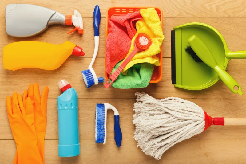 Professional cleaning supplies and equipment