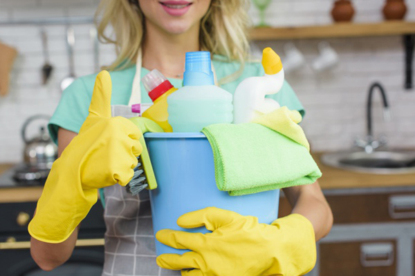 Crystal Services cleaner at work